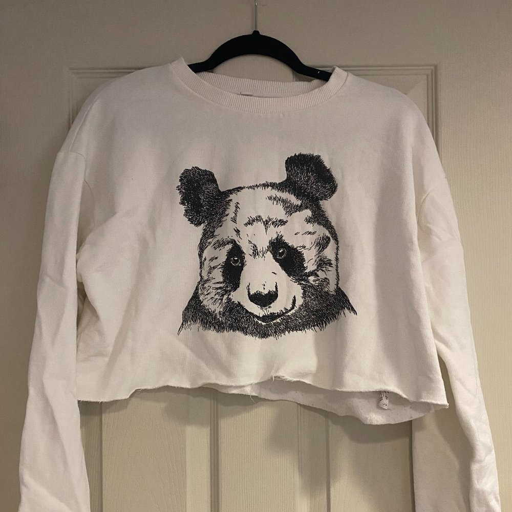 Womens Topshop crew Neck Cropped Jumper.